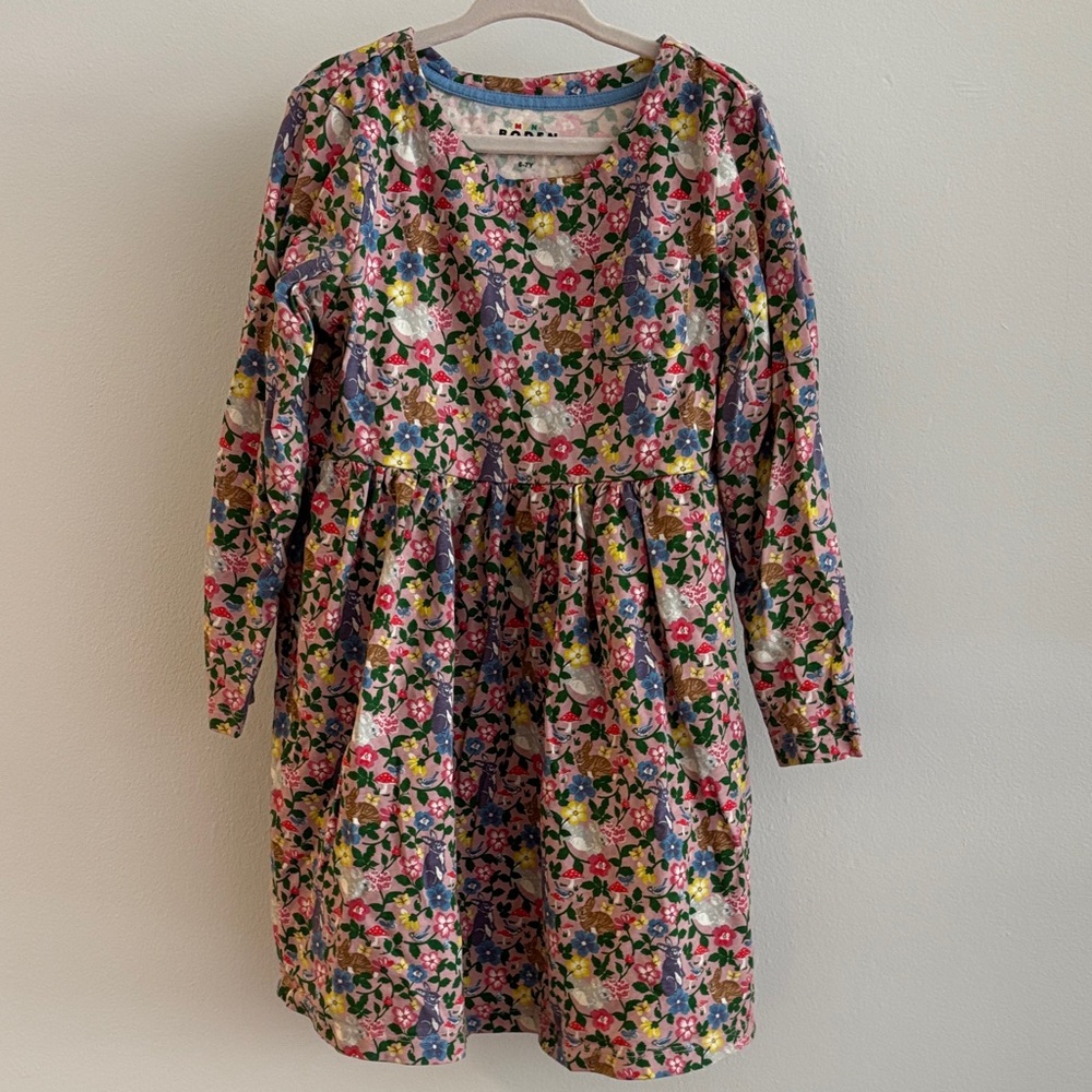 Mini Boden Cotton Long Sleeve Dress with Pockets